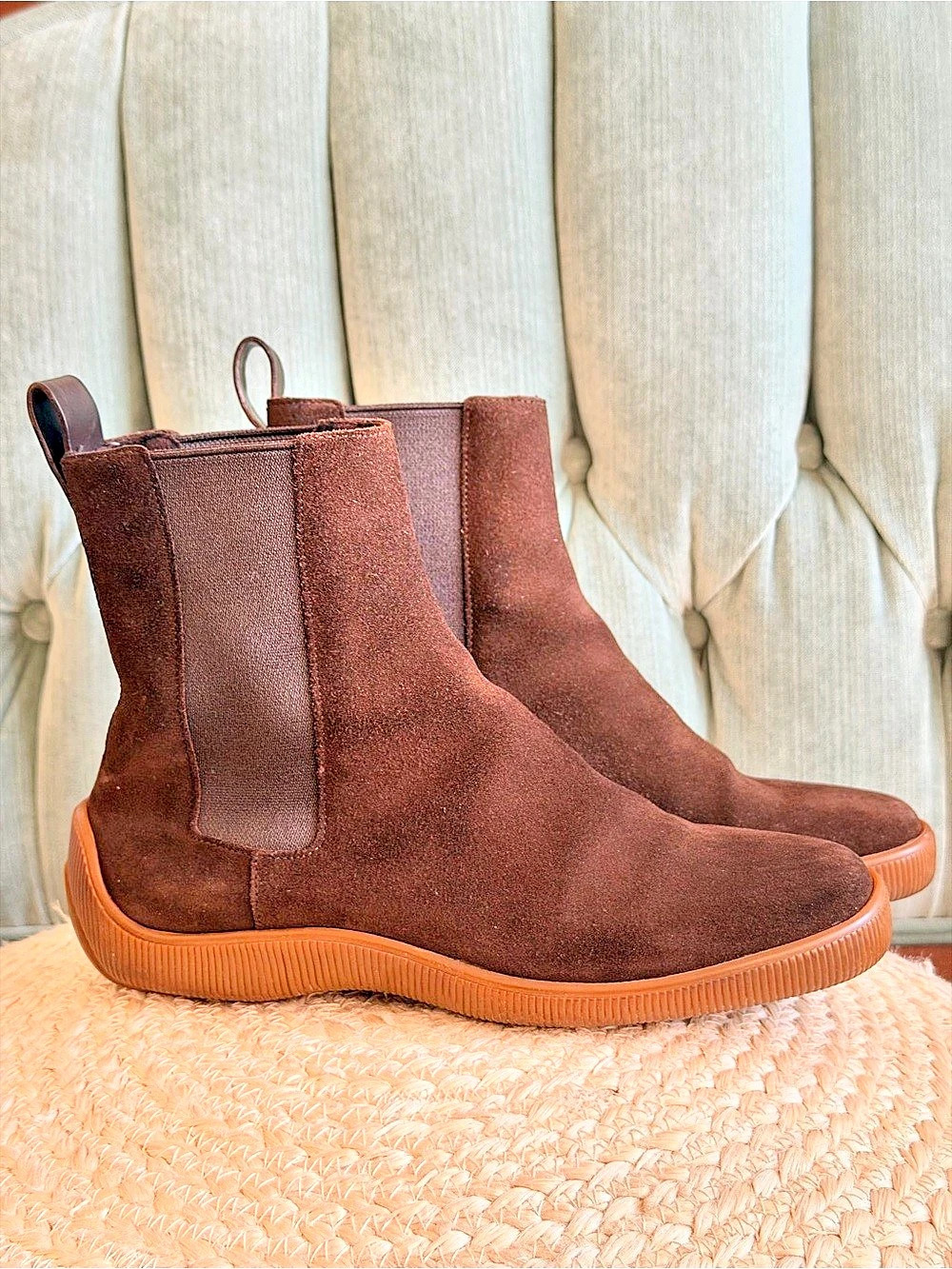 Gucci Suede Chelsea Boots Brown Suede Ankle Boots